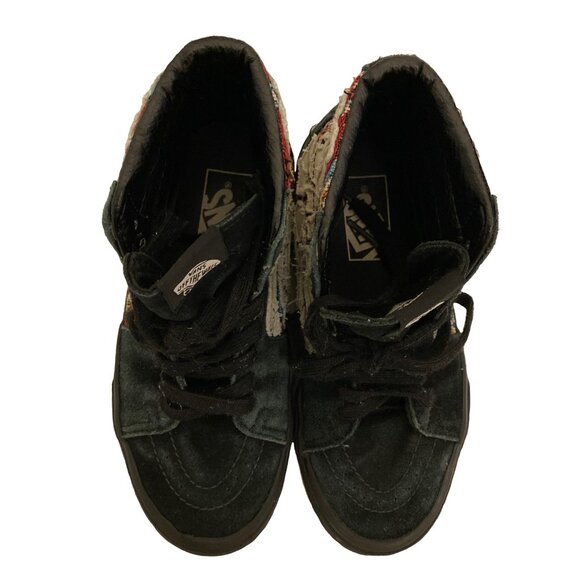 VANS Hazy Bones Sk8-Hi Black Grunge Tapestry Bone Cutout Shoes (M 3.5, W 5.0) - Picture 6 of 10